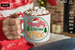 Naughty Is The New Nice SVG | Christmas Round Sign SVG Product Image 5