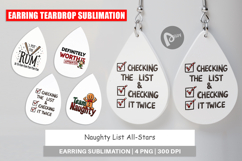 Naughty List Christmas Earring Product Image 1
