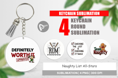 Naughty List Christmas Keychain Product Image 1