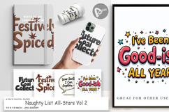 Naughty List Christmas Digital Paper Product Image 1