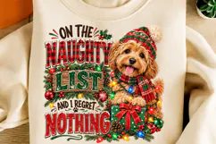 Naughty List Dog Christmas PNG, Funny Png Product Image 2