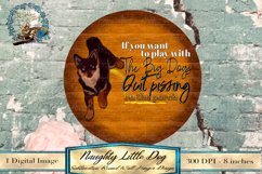 This is a funny sign cute dog sublimation design that have been sized to fit the 8 inch sublimation wall hanger blanks 