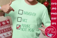Santa's Naughty List Kids Christmas Svg Design For Shirts Product Image 1