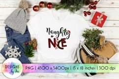 Christmas Sublimation | Naughty or Nice PNG | Mistletoe Product Image 1