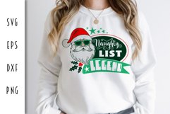 Christmas SVG - Naughty List Legend with Santa Cut File Product Image 4