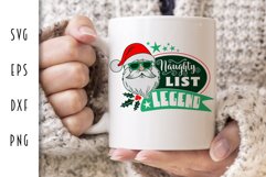 Christmas SVG - Naughty List Legend with Santa Cut File Product Image 3