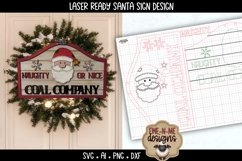 Naughty Nice Coal Co Sign Laser Ready SVG | Santa Laser SVG Product Image 2