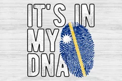 It's in my DNA Nauru Flag Fingerprint PNG Sublimation Product Image 1