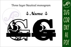 Nautical Capital Monogram Letter G SVG Product Image 2