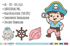 shell and ship wheel clipart