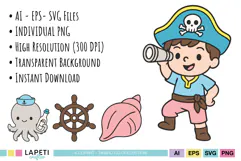 shell and ship wheel clipart
