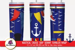 nautical skinny tumbler wrap