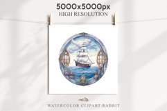 Nautical Window Clipart PNG Sea View Scrapbooking Nursery Art Watercolor Transparent wedding invitation shirt designs sublimation printable bloom architecture watercolor victorian, Nautical Window sea view clipart, sublimation nursery, ocean ship scrapboo