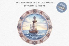 Nautical Window Clipart PNG Sea View Scrapbooking Nursery Art Watercolor Transparent wedding invitation shirt designs sublimation printable bloom architecture watercolor victorian, Nautical Window sea view clipart, sublimation nursery, ocean ship scrapboo