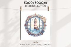 Nautical Window Clipart PNG Sea View Scrapbooking Nursery Art Watercolor Transparent wedding invitation shirt designs sublimation printable bloom architecture watercolor victorian, Nautical Window sea view clipart, sublimation nursery, ocean ship scrapboo