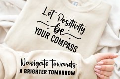 Let Positivity Be Your Sleeve SVG, Positive SVG Design Product Image 3