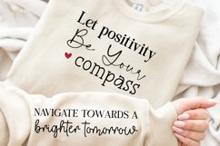 Let Positivity Be Your Compass SVG, Sleeve SVG Design Product Image 2