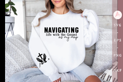 Navigating life with the Gospel as my map Sleeve SVG Design Product Image 1