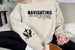 Navigating life with the Gospel as my map Sleeve SVG Design Product Image 2