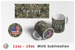 Camouflage Pattern - 11oz-15oz Mug and Bottom Design. Product Image 1