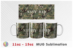 Camouflage Pattern - 11oz-15oz Mug and Bottom Design. Product Image 3