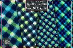 Navy, Aqua, &amp; Lime Plaid Product Image 1