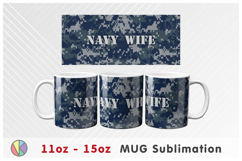 Camouflage Pattern - 11oz-15oz Mug and Bottom Design. Product Image 3