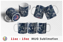 Camouflage Pattern - 11oz-15oz Mug and Bottom Design. Product Image 2