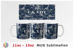 Camouflage Pattern - 11oz-15oz Mug and Bottom Design. Product Image 3