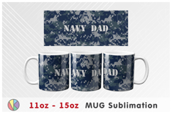 Camouflage Pattern - 11oz-15oz Mug and Bottom Design. Product Image 3