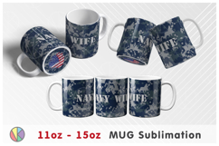 Camouflage Pattern - 11oz-15oz Mug and Bottom Design. Product Image 2