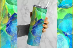 Green Alcohol Ink Tumbler Sublimation Bundle, 20 oz tumbler wrap, Png Self Love