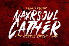 Naxrsoul Cather - Horror Brush Font Product Image 1