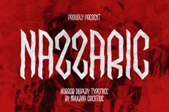 Nazzaric Horror Display Typeface Product Image 1