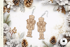 Nutcracker Laser Cut Earrings SVG | Funny Christmas Earrings Product Image 4