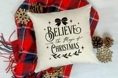 Christmas svg farmhouse sign, pillow Believe in the Magic of Product Image 2