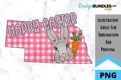 Sublimation Happy Easter State - Nebraska - Rabbit Product Image 1