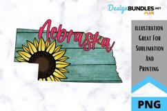 Sublimation Sunflower State - Nebraska State - Flower Product Image 1