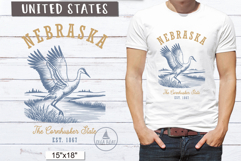 Nebraska PNG Vintage United States Sublimation Design