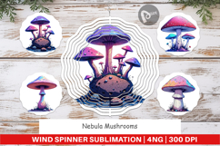 Wind Spinner Nebula Mushrooms Product Image 1