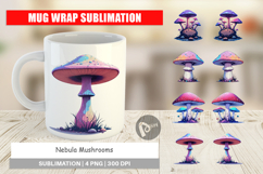 Mug Wrap Nebula Mushrooms Product Image 1