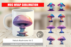 Mug Wrap Nebula Mushrooms Product Image 1
