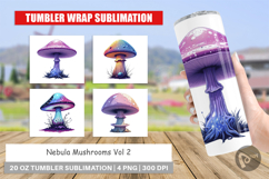 Tumbler Nebula Mushrooms Product Image 1