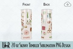 Needlework 20 oz Skinny Tumbler Sublimation PNG Design t0049 Product Image 2