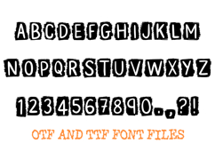 Negative Space Grunge Lettering ABC Font Typeface Alphabet Product Image 2