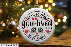Neighbor SVG, Christmas Ornament SVG T-shirt Design Product Image 1