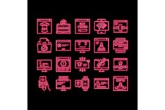 Not Found Web Page neon glow icon illustration Product Image 1
