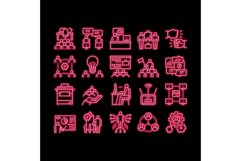 Coworking Service neon glow icon illustration Product Image 1