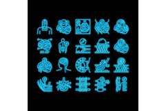 Neurosurgery Medical Treatment neon glow icon illustration Product Image 1