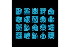 Fintech Financial Technology neon glow icon illustration Product Image 1